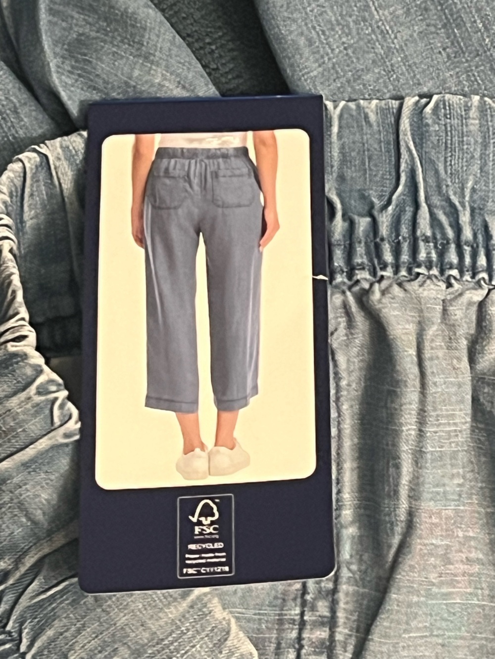Splendid Blue Pull-On Wide Leg Pants - Picture 4 of 5
